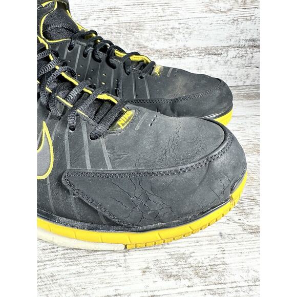 BEATERS: Men's Nike Air Zoom Huarache 2k4 Black Maize Kobe Mamba Sz 11 Athletic - Picture 4 of 13